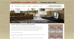 Desktop Screenshot of johnsonscarpetcare.com