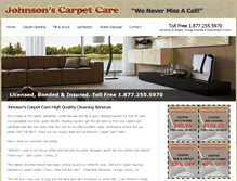Tablet Screenshot of johnsonscarpetcare.com